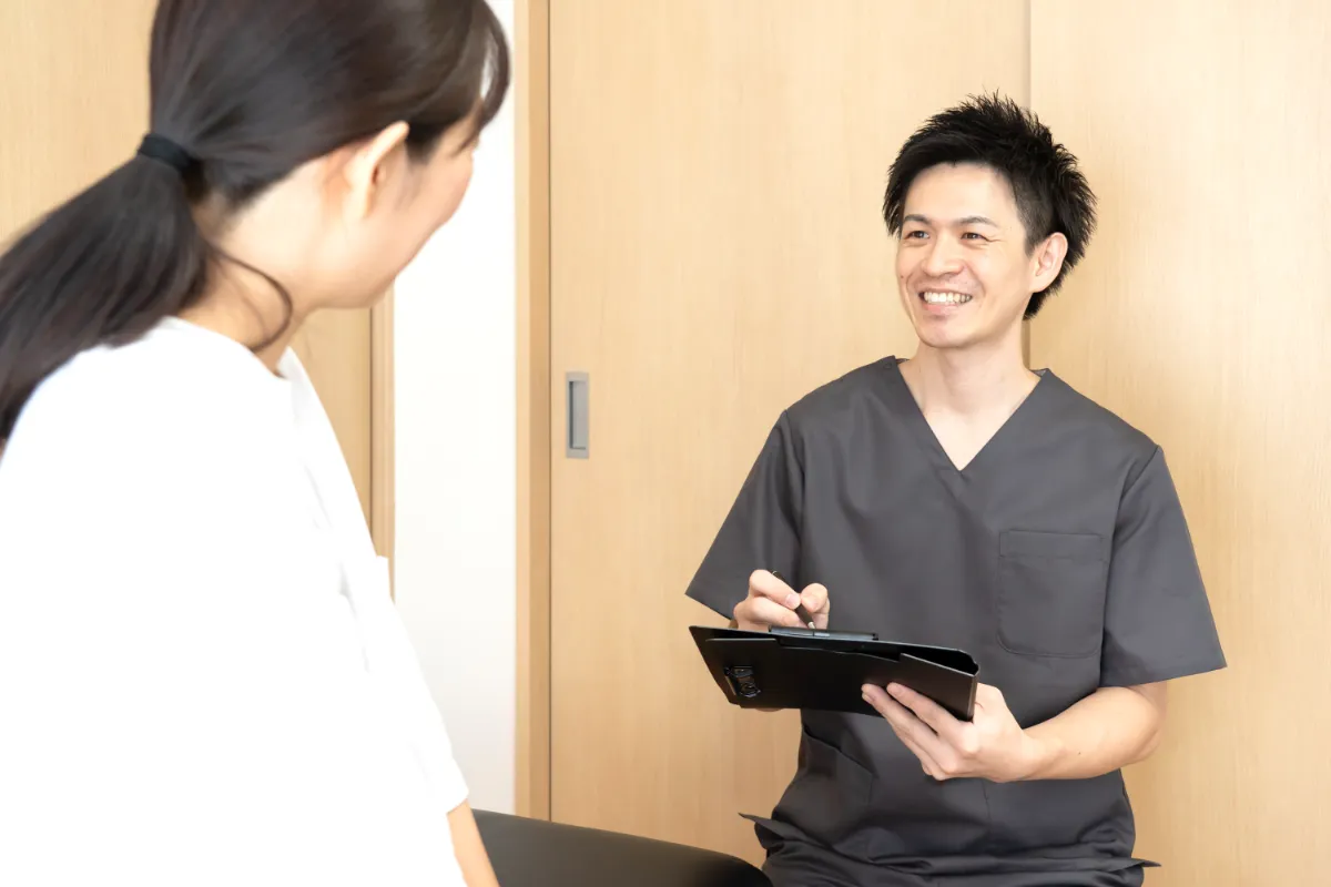 施術後の提案の様子